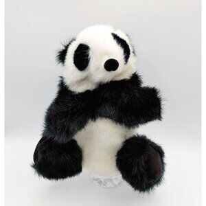 Folkmanis Furry Folk Puppets 9" Panda Bear Plush Made in USA Vintage